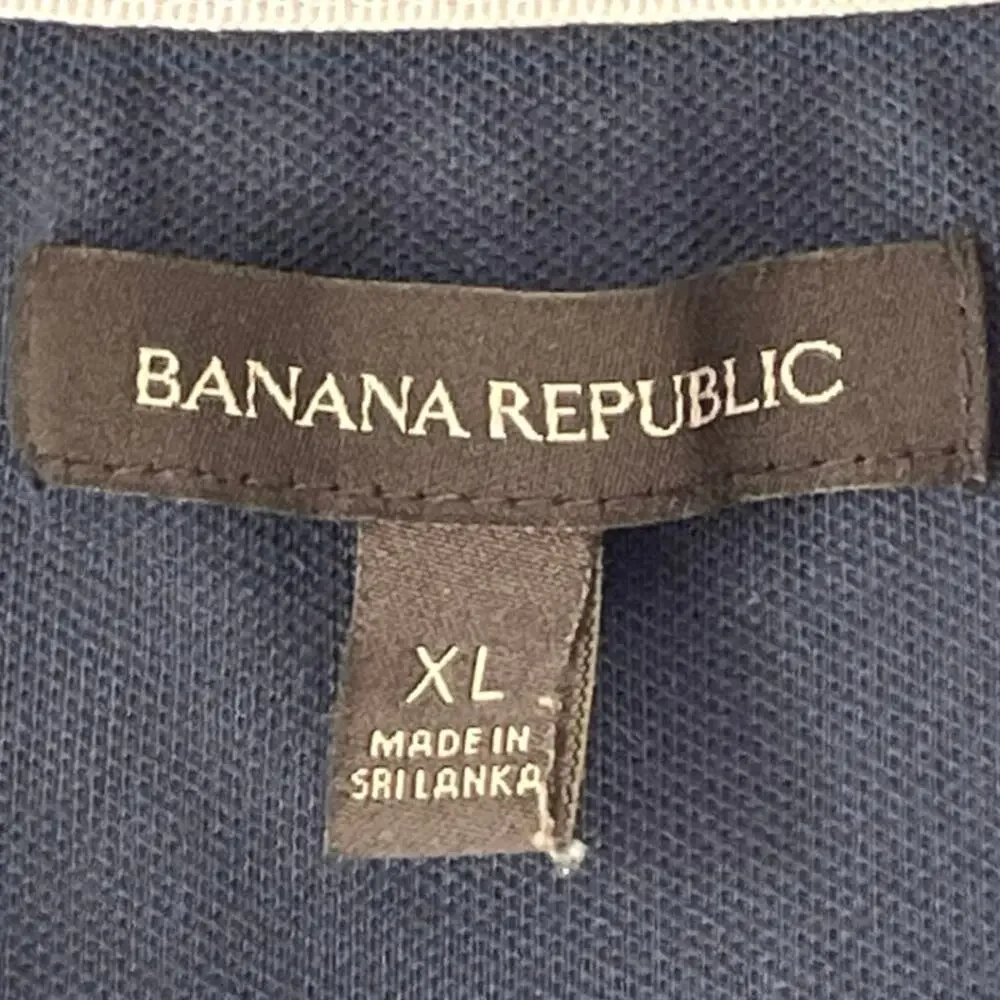 Banana Republic Classic Fit Blue Polo Mens Size XL Short Sleeve Work Golf Travel